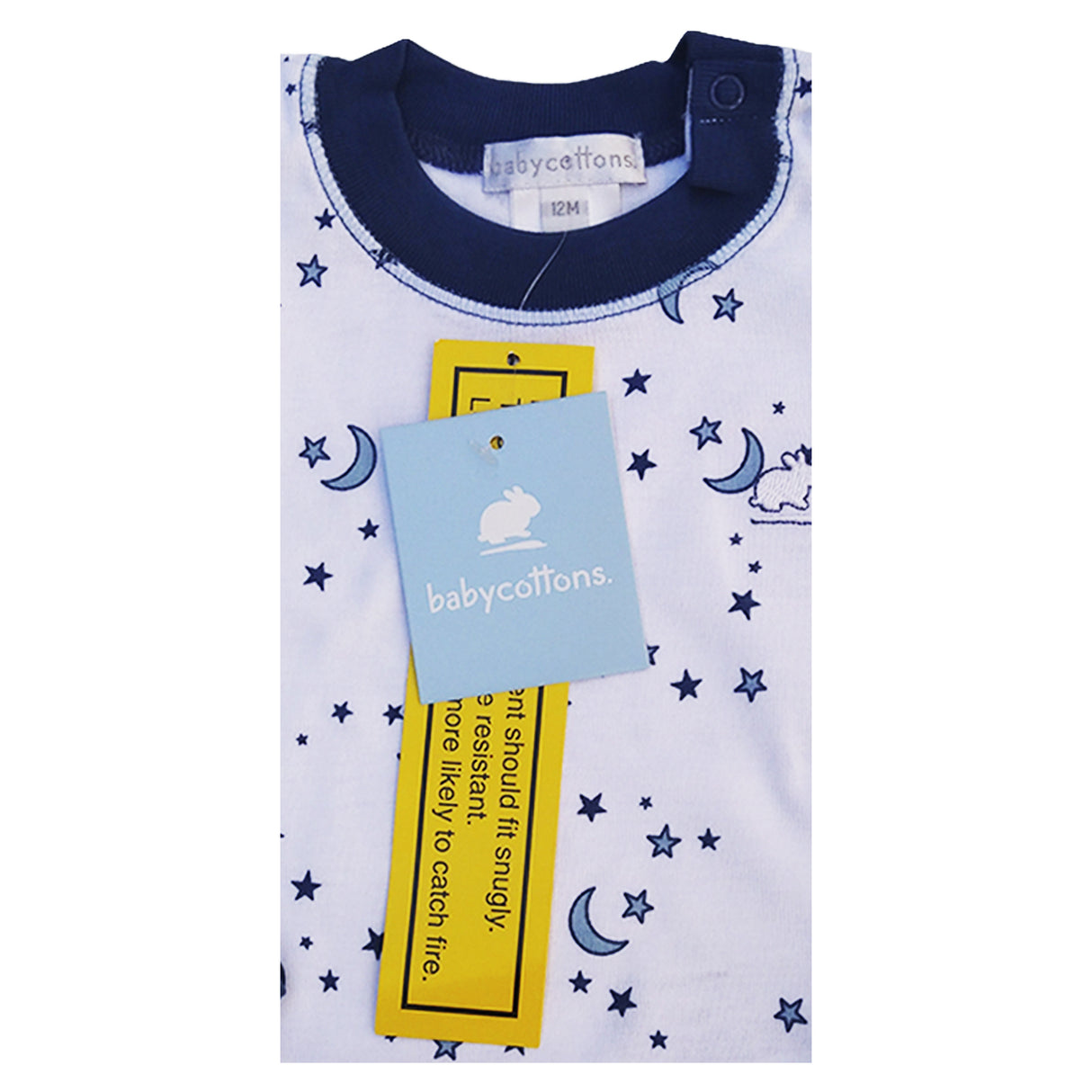 Pijama Babycottons Blanco Azul