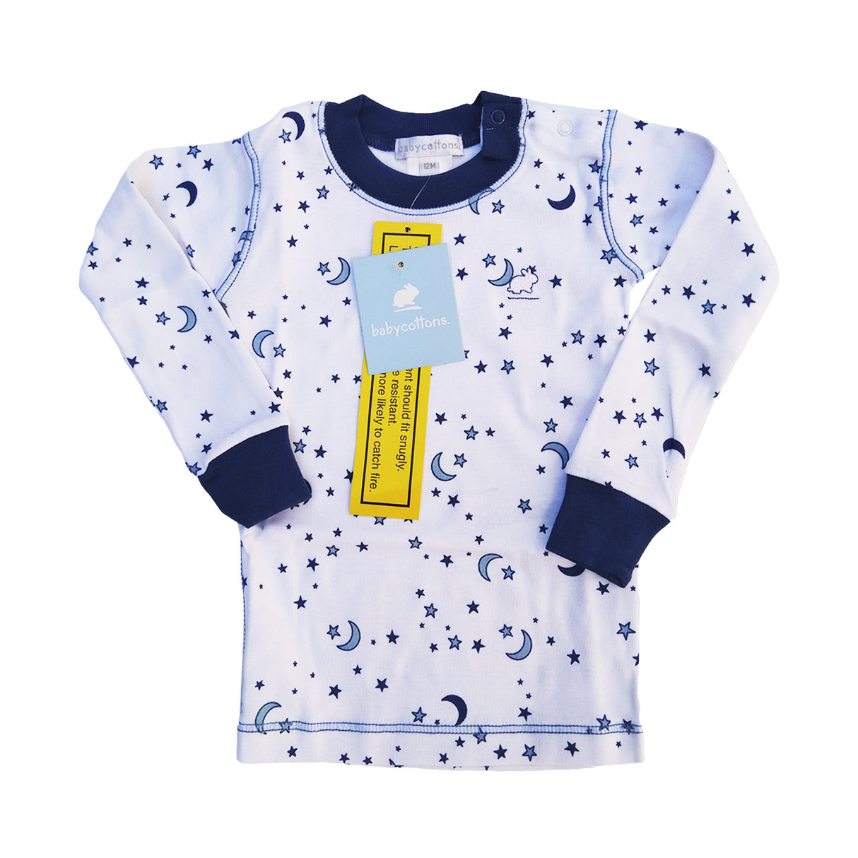 Pijama Babycottons Blanco Azul