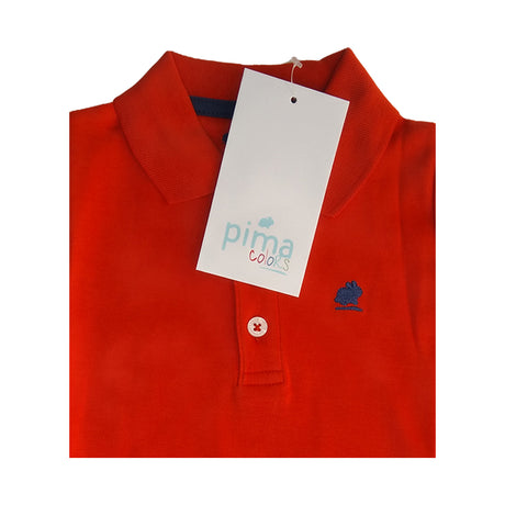 Polera C/Polo MC Rojo Tomate