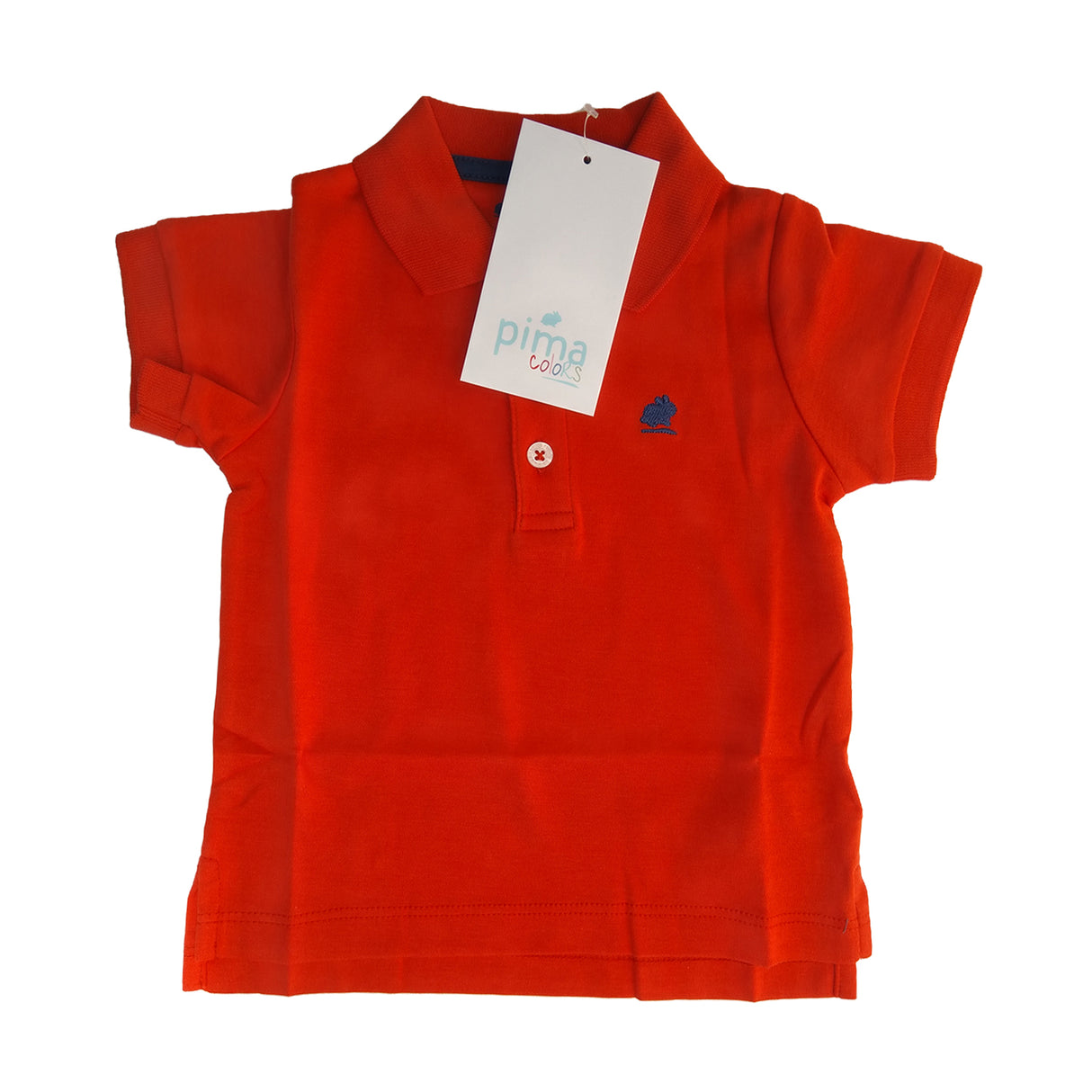 Polera C/Polo MC Rojo Tomate