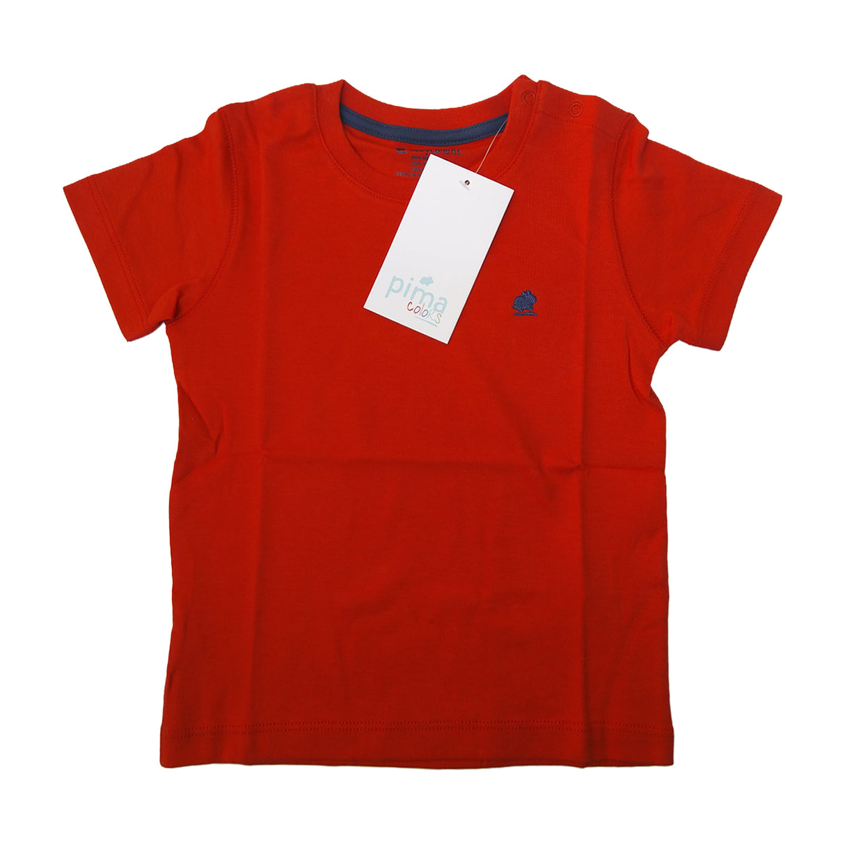 Polera Babycottons Mc C/ Cuello Redondo Rojo