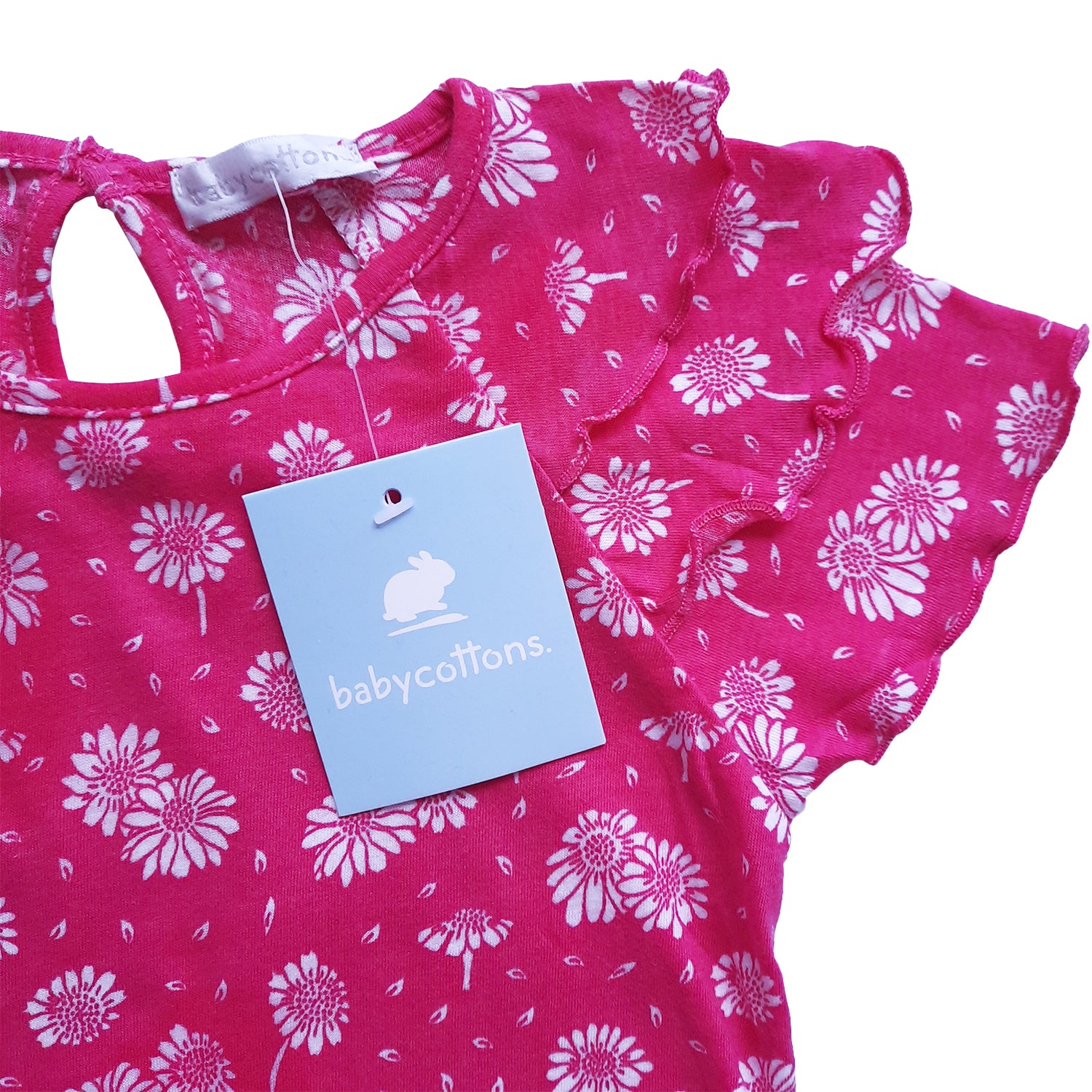 Camiseta Babycottons Daisies MC Fucsia