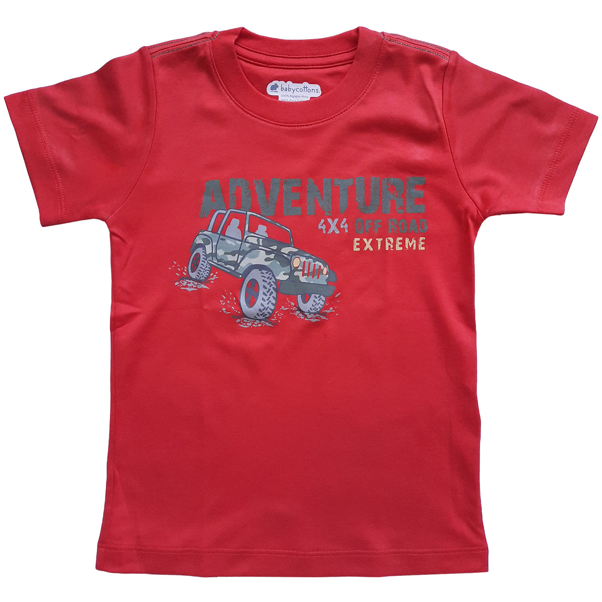 Camiseta Babycottons Adventure MC Rojo