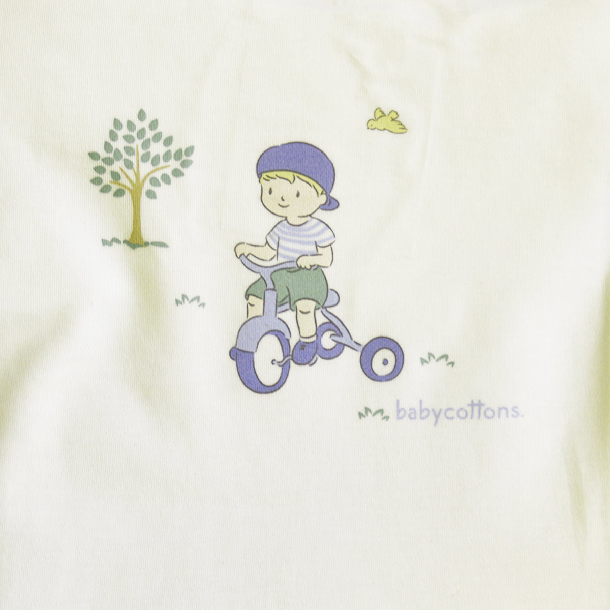 Camiseta Babycottons MC en el parque Blanco Azul