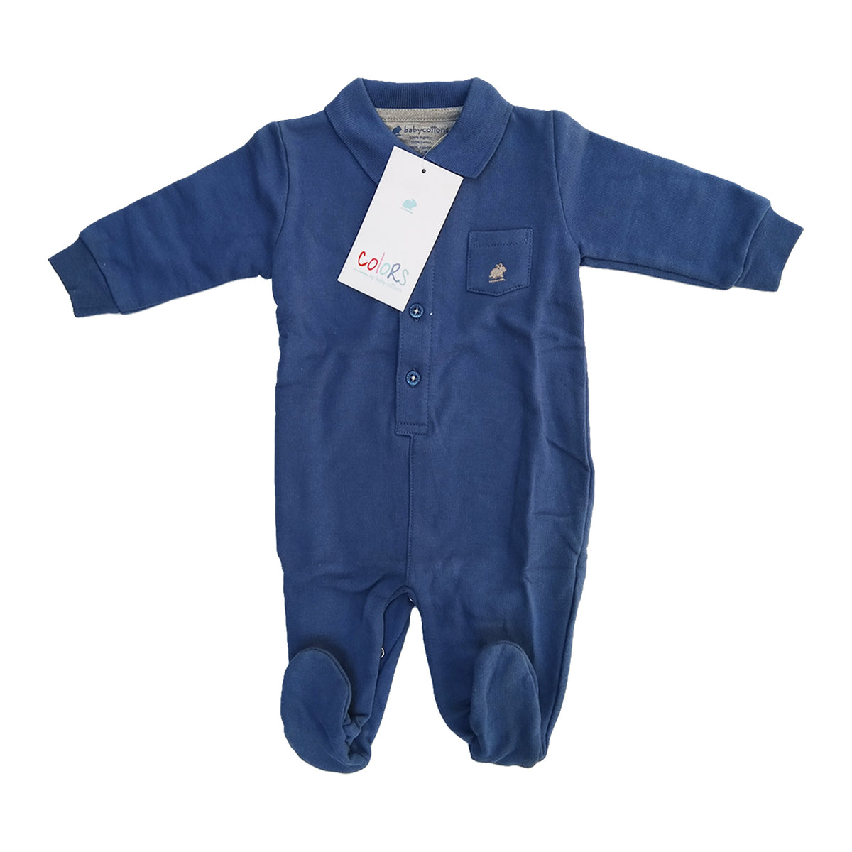 Enterito Babycottons Joseph ML Azul Paris - TALLA-6M