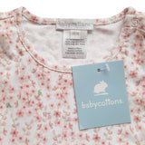 Enterito Babycottons Isabella MC Blanco Rosa