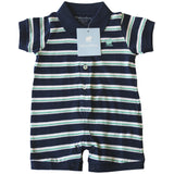 Enterito Babycottons C/Polo Joseph Tom Ray MC Azul Verde