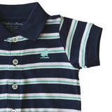 Enterito Babycottons C/Polo Joseph Tom Ray MC Azul Verde