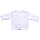 Cardigan Babycottons Rever S/Capucha Blanco Celeste
