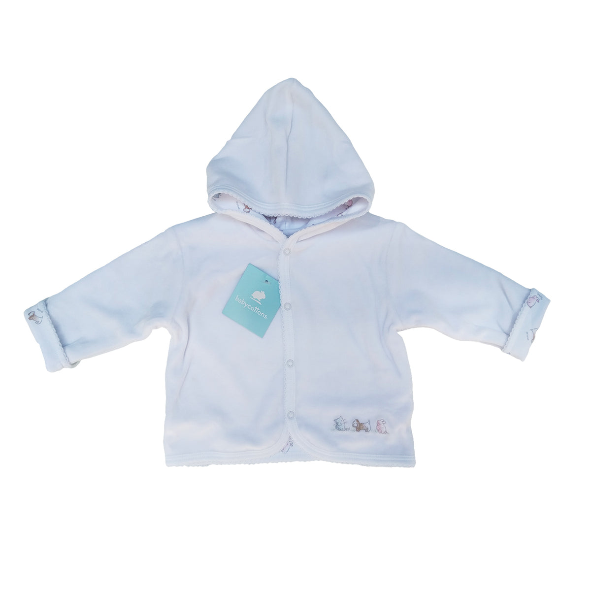 Cardigan Babycottons Plush Print Blanco Estampado - TALLA-3M