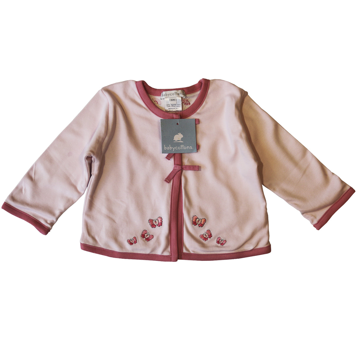 Cardigan Babycottons Forrado Oriente Mei Rosa