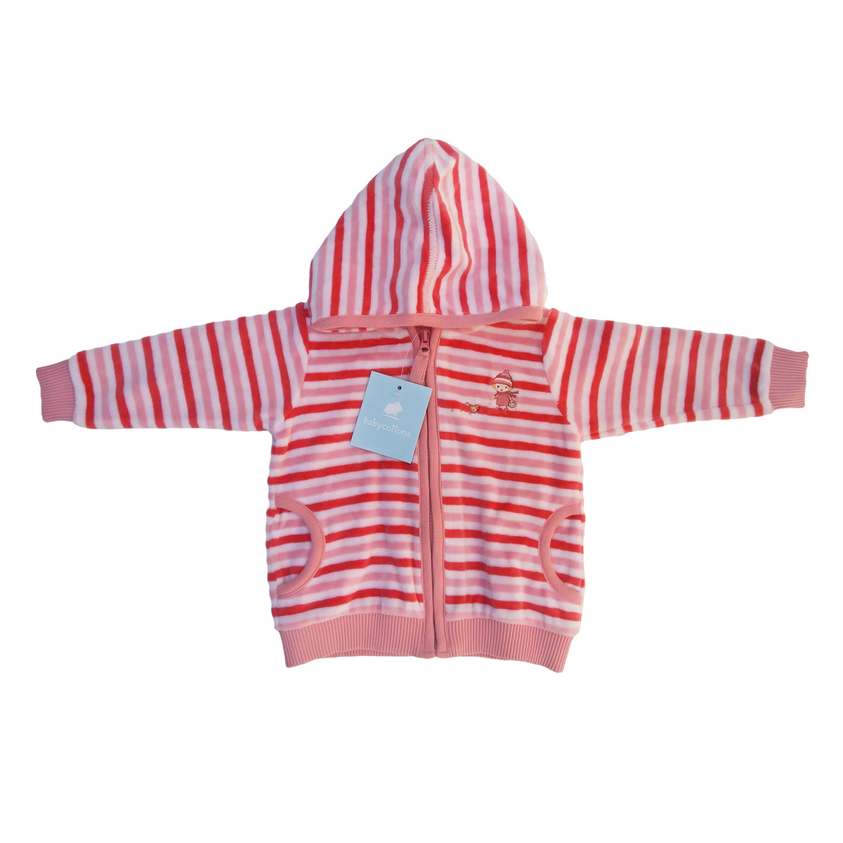 Sweater Babycottons Canguro Wld-Winter Wald Plush Rosa