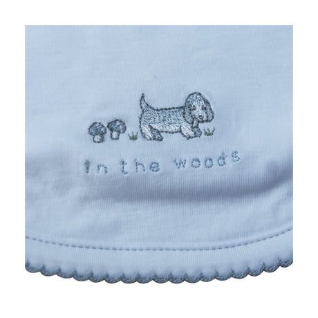 Babero Babycottons M In The Woods Blanco/Celeste