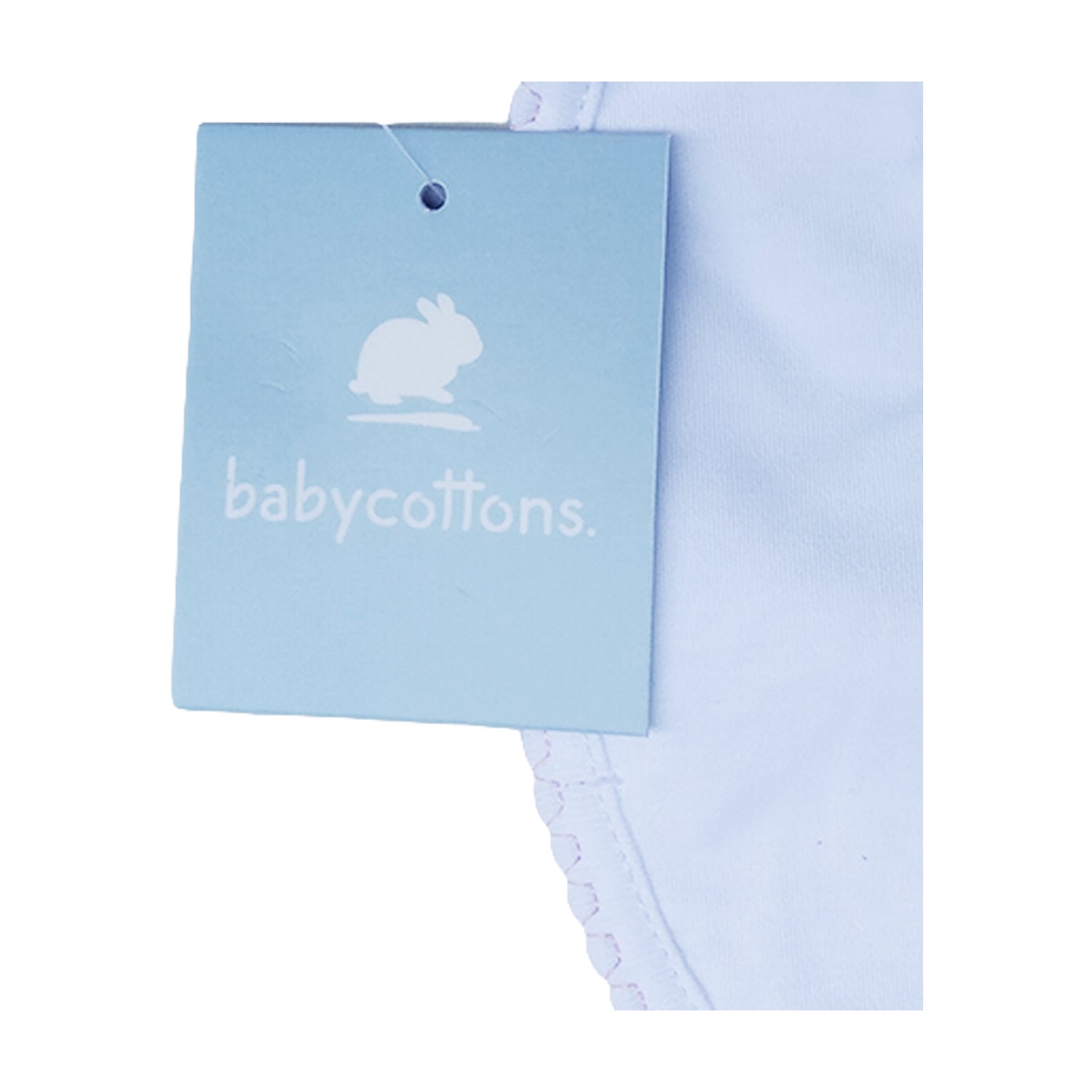 Babero Babycottons Charlie Rabbit Rever Small Bco/Rosa