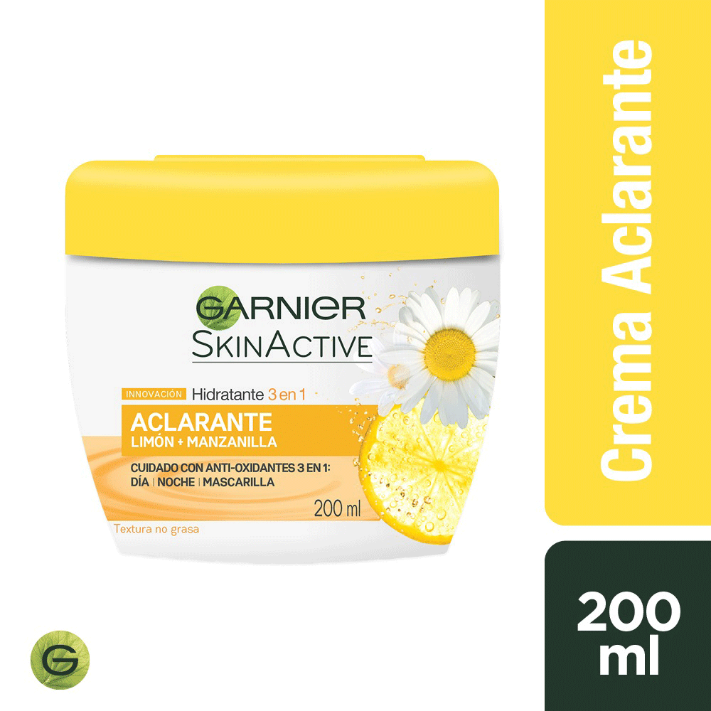 Crema Hidratante 3 En 1 Aclarante 200Ml Garnier Skin Active