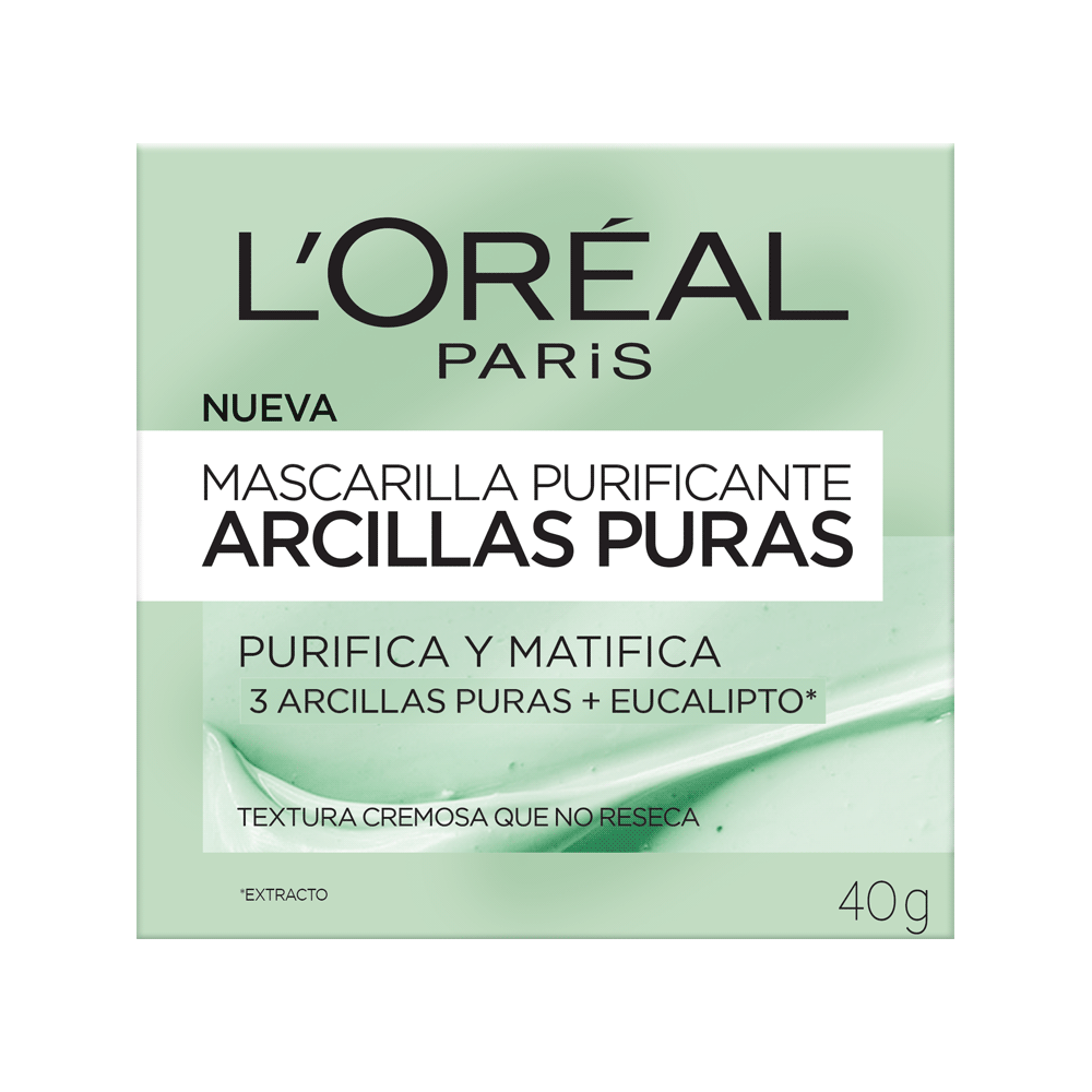 Mascarilla Purificante Arcillas Puras 40 Gr L&#39;Oréal Paris