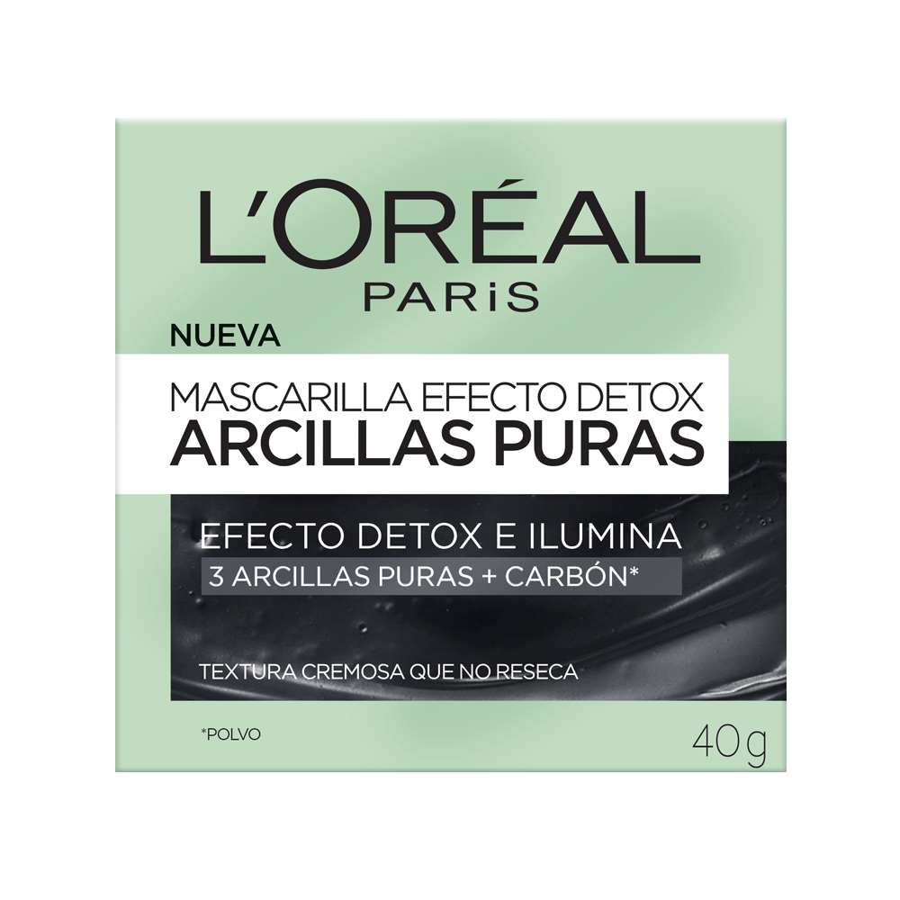 Mascarilla Efecto Detox Arcillas Puras 40Gr L&#39;Oréal Paris