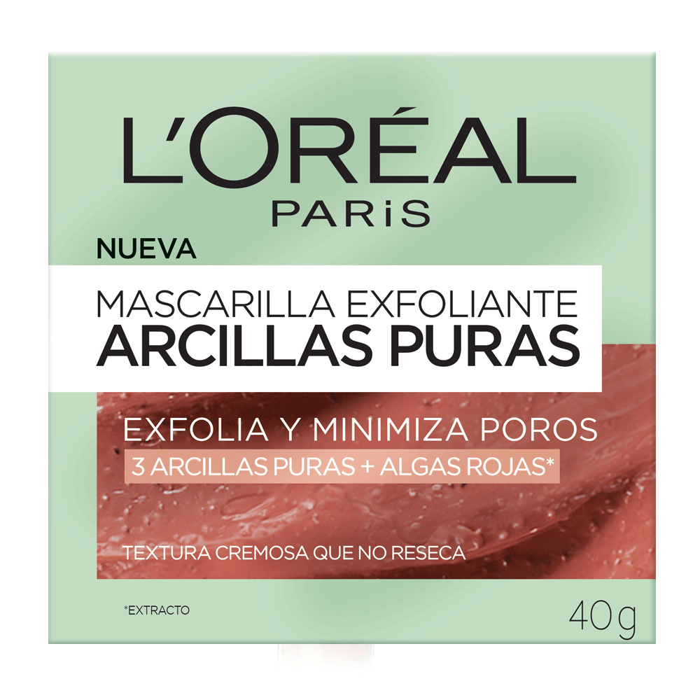 Mascarilla Exfoliante Arcillas Puras 40Gr L'Oréal Paris