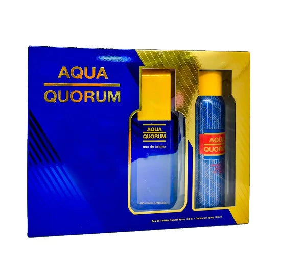 Estuche Aqua Quorum Edt 100 + 150ml Deodorant Hombre