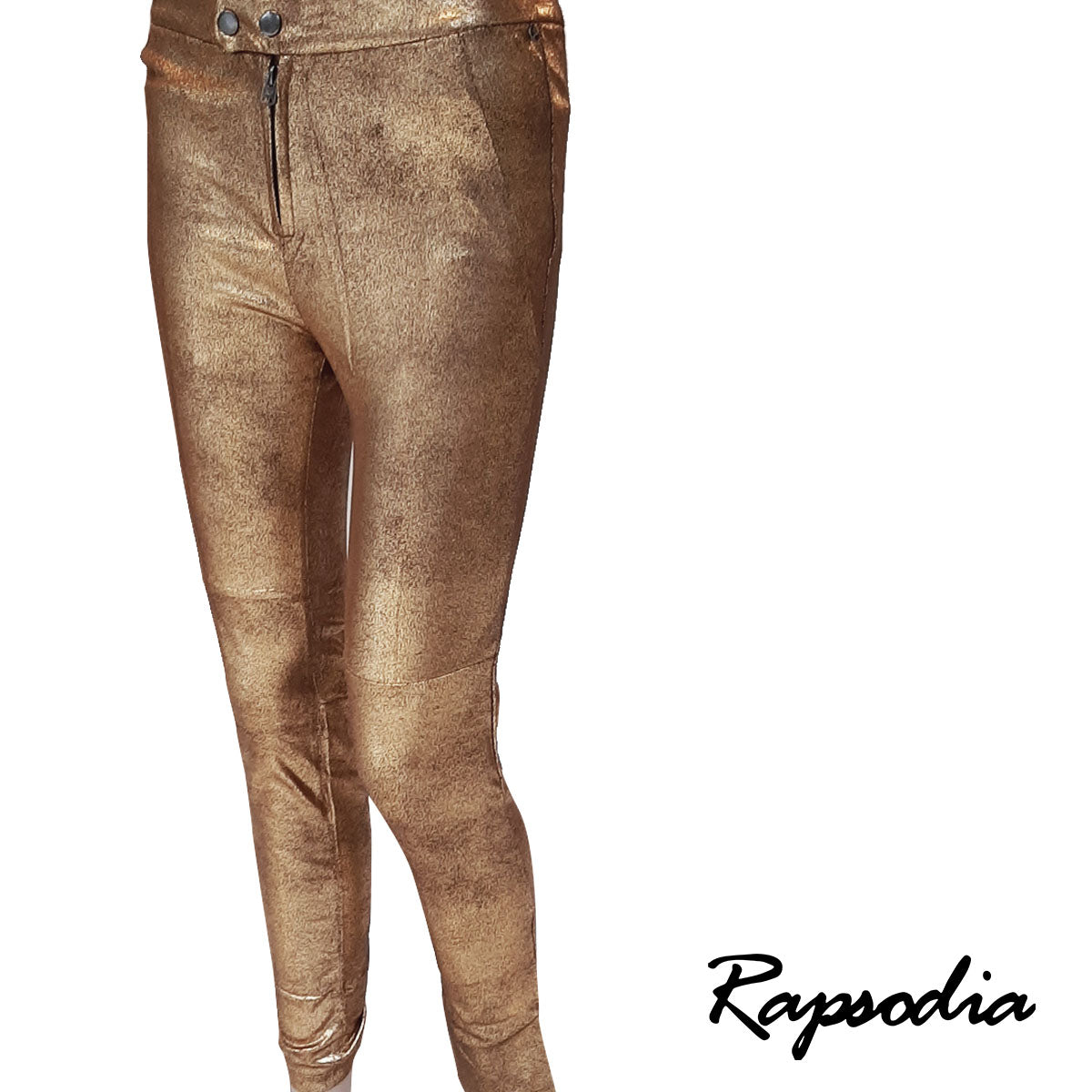 Pantalon Rapsodia Cox Shiny Dorado