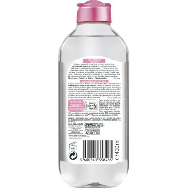 Agua Micelar Todo En 1 400 ml Garnier Skin Active