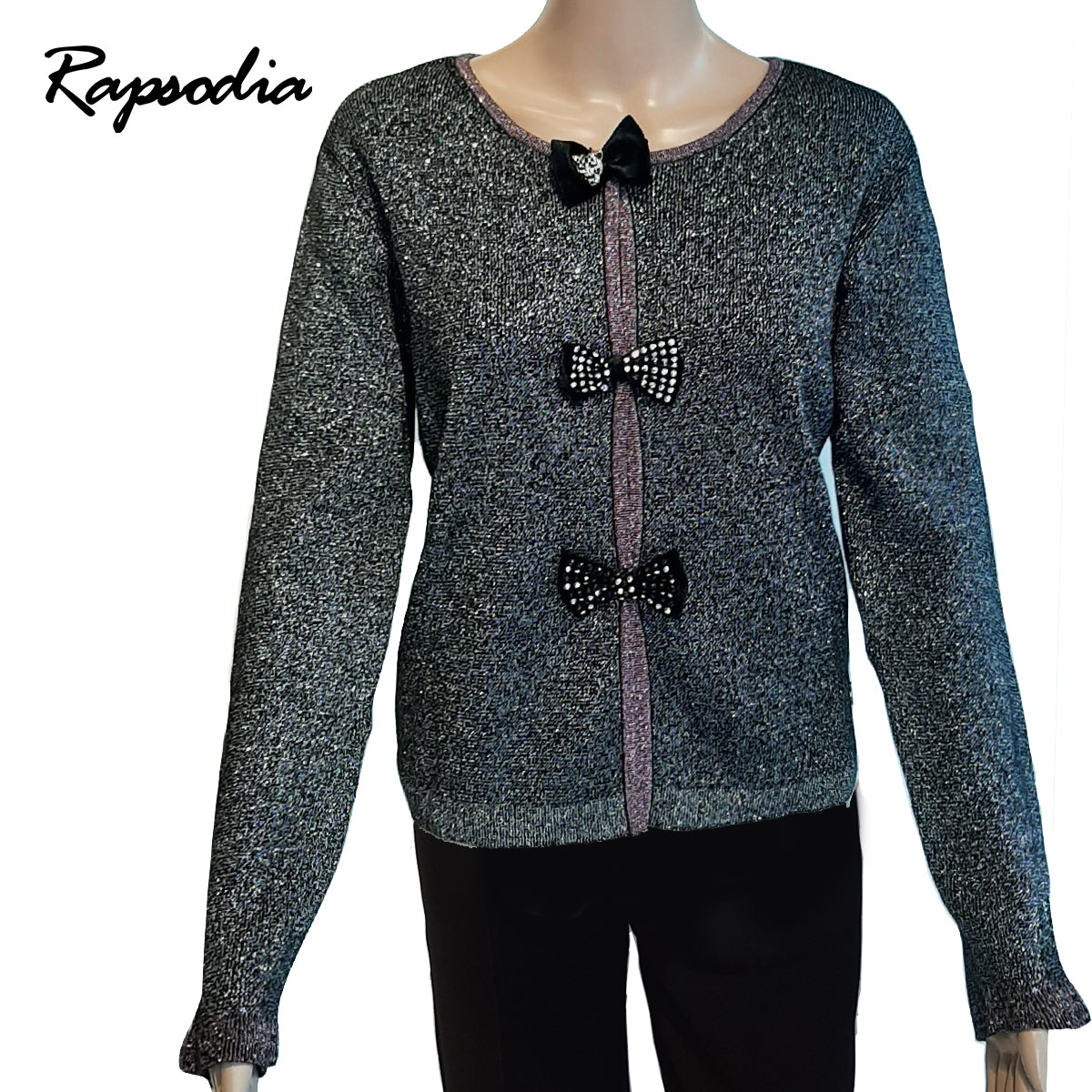 Sweater Rapsodia Bow Negro